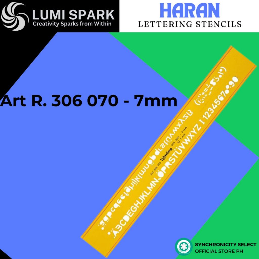 LUMISPARK Lettering Stencil Technical Drawing Model: Haran | Stencils ...