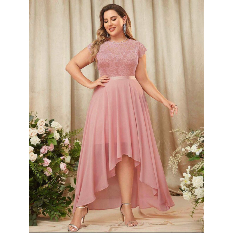 shopee semi formal dress Fashion plus size elegant wear maxi gown evening dress elegant korean party dress