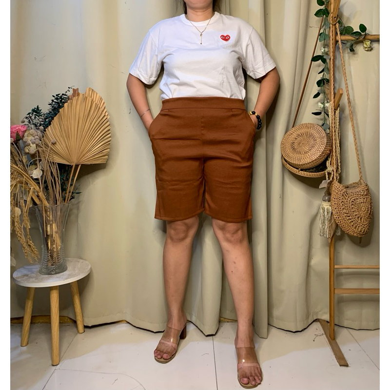 TOKONG WOVEN SHORT GARTERIZED BACK WAIST PLAIN | Shopee Philippines