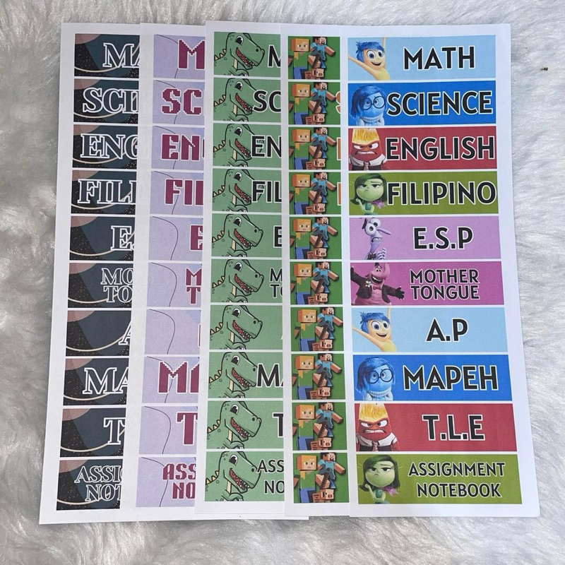 Sticker Labels / Subject label / notebook label | Shopee Philippines