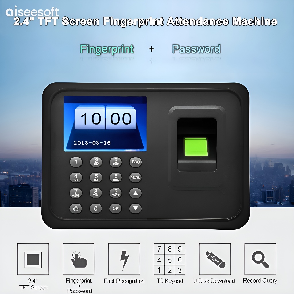 SUPERMAX USB Biometric Fingerprint Attendance Machine Fingerprint ...