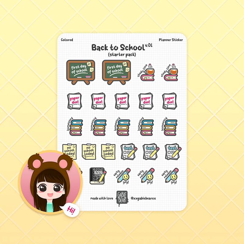 Planner Sticker - Back To School Starter Pack | Shopee Philippines
