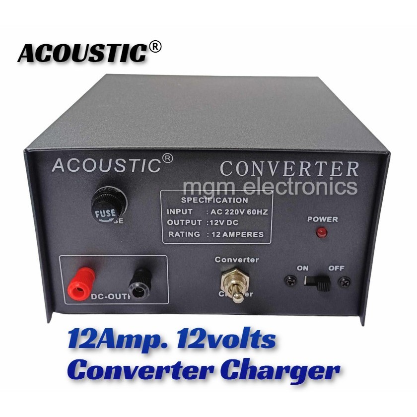ACOUSTIC 12V 12Ampere ACDC CONVERTER / CHARGER Shopee Philippines