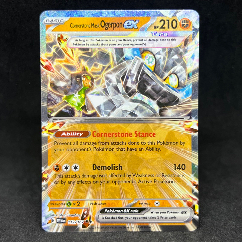 Pokemon TCG Cornerstone Mask Ogerpon ex Double Rare 112/167 2024 ...