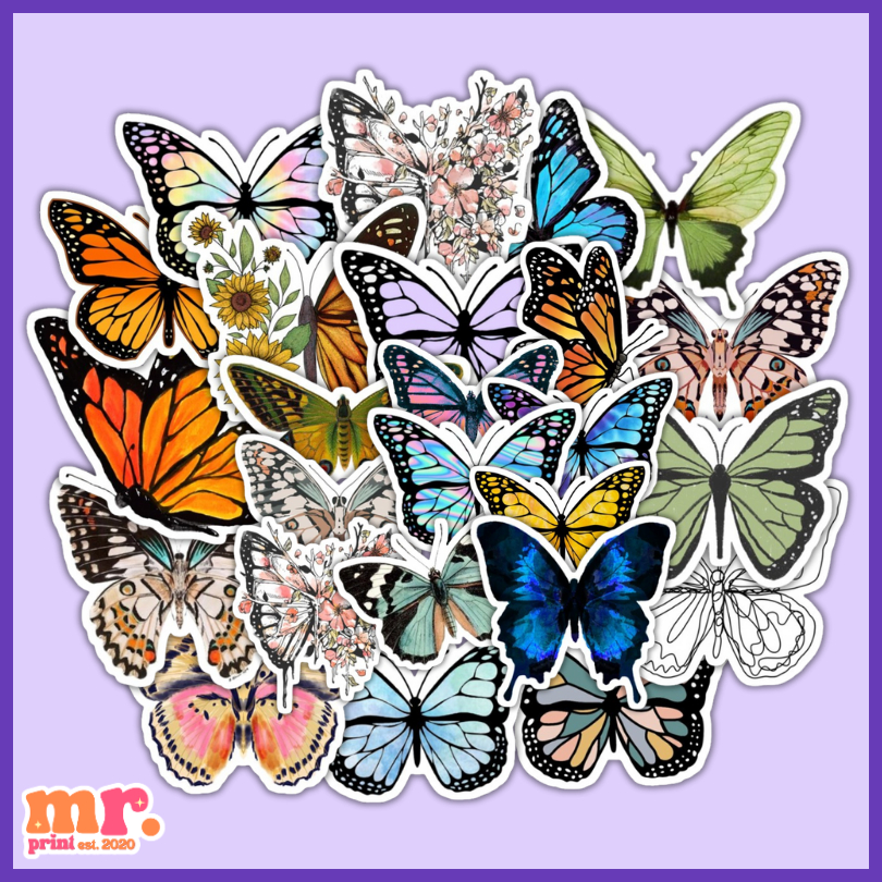 BUTTERFLY VOL 1 STICKERS CUTE AESTHETIC WATERPROOF STICKERS | Shopee ...