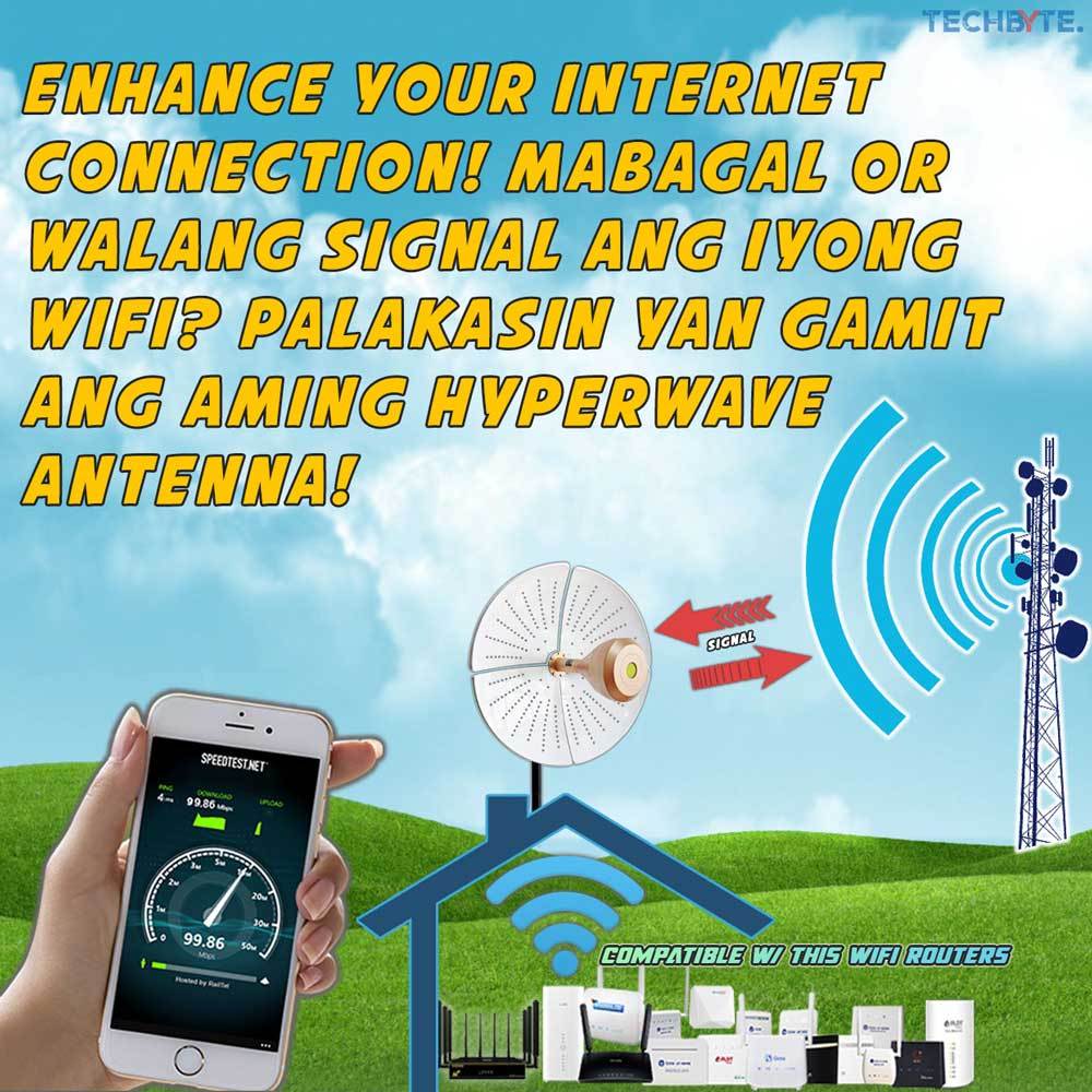 Hyperwave Hyperbolic 60dBi 5G 4G WiFi Signal Internet Antenna | Shopee ...