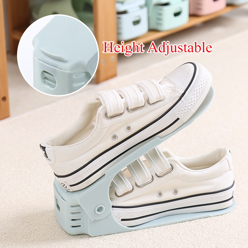 Simple Adjustable Shoe Rack Shoes Shoebox Double-layer Shoe Support ...