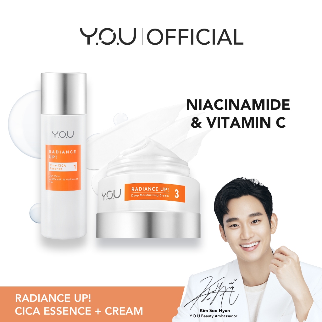 Y.O.U Brightening Power Pair Radiance Up Essence + Moisturizing Cream Niacinamide & Vitamin
