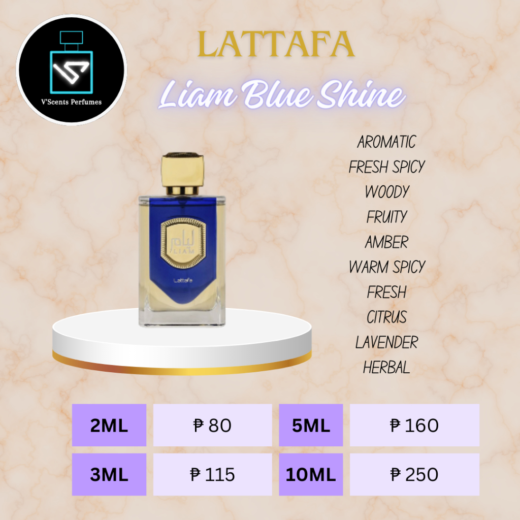 [ Lattafa ] Liam Blue Shine EDP Decant (ADG Profondo Dupe) | Shopee ...