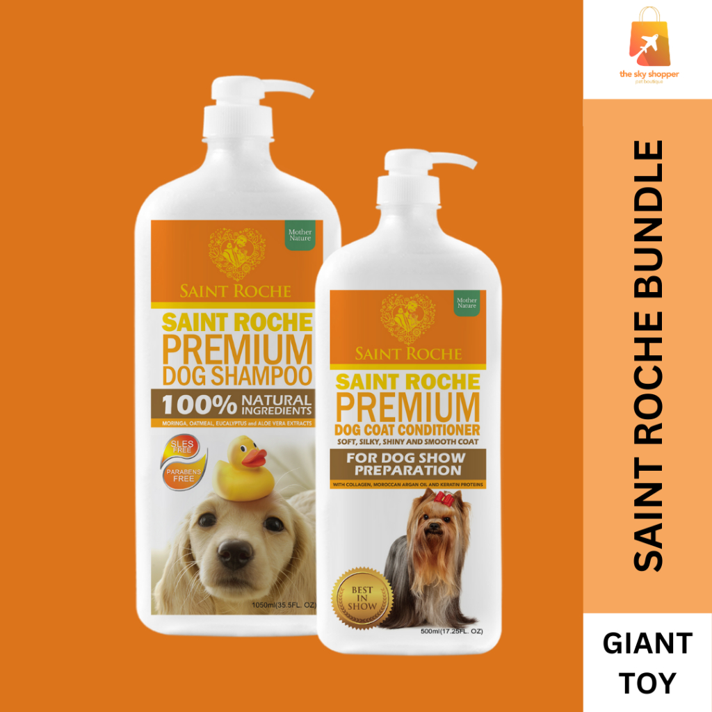 Saint Roche Premium Dog BUNDLE Shampoo 628ml or 1050ml with Conditioner