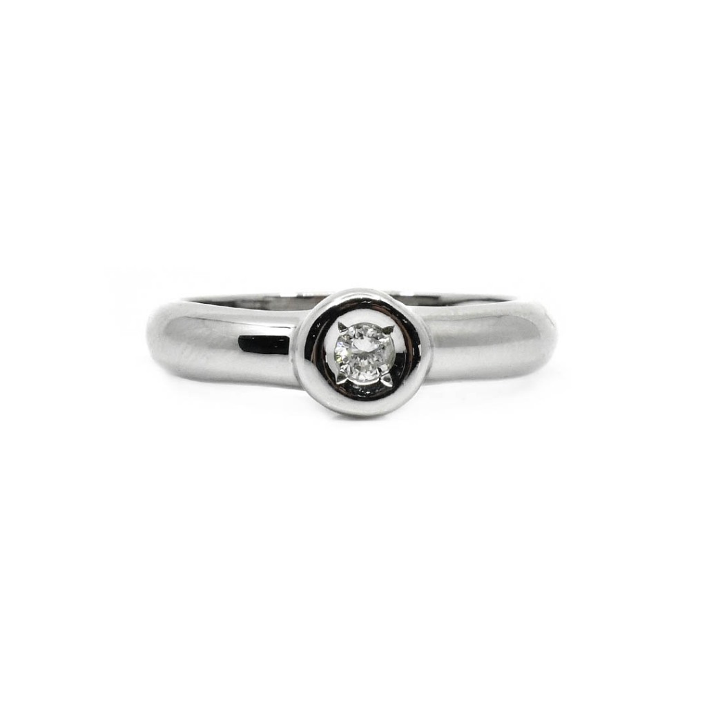 14K Locally Made White Gold Lady Ring with Diamonds EL24-P03089 ...