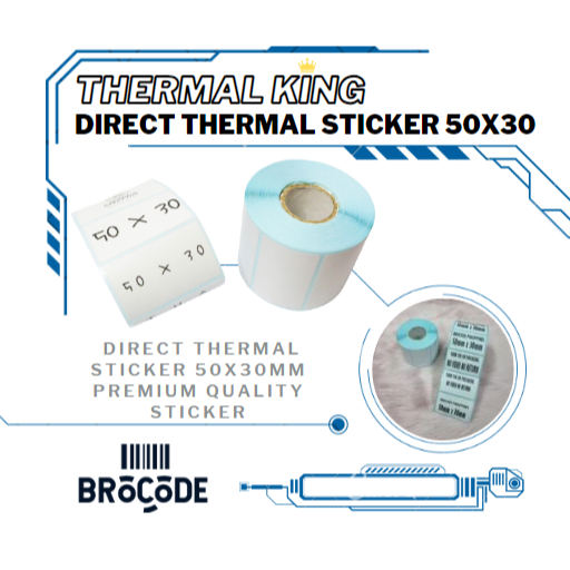 50x30 DIRECT THERMAL LABEL STICKER BARCODE LABEL STICKER | Shopee ...