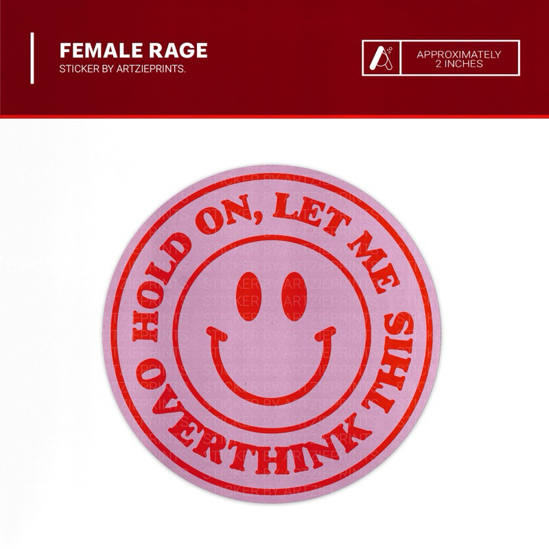 Female Rage Statement Stickers | Matte Laminated Waterproof | For ...