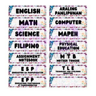Subject Sticker for NOTEBOOK | Shopee Philippines