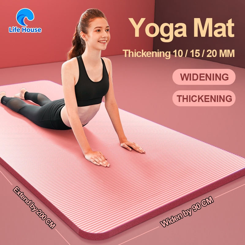 20MM Yoga Mat Non Slip Yoga Excercise Mat Yogamat Exercise Pad Thick ...