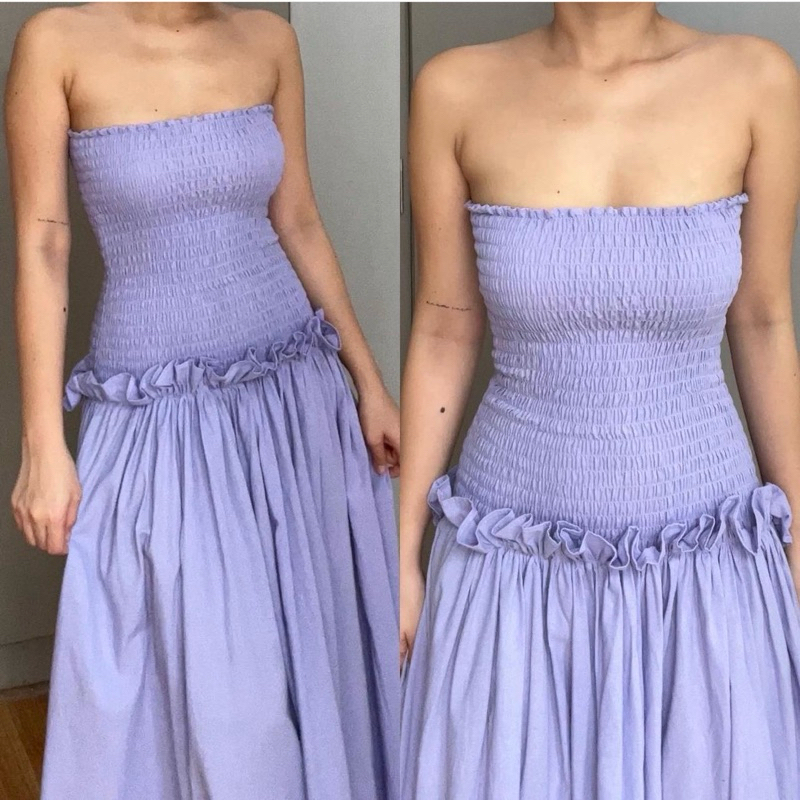 Smocking Tube Top Fit and Flare Maxi Dress (5pc) main image 0