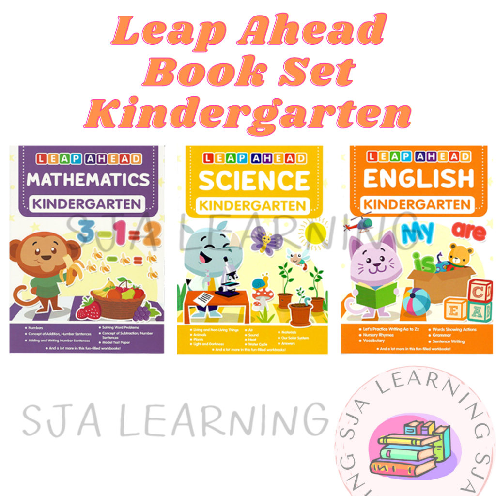 LEAP AHEAD KINDERGARTEN SET OF 3 (ENGLISH, MATH & SCIENCE) | Shopee ...