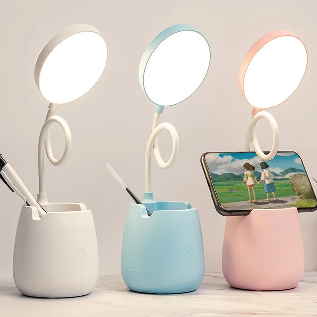 led desk lamp eye protection learning student night light usb pen ...