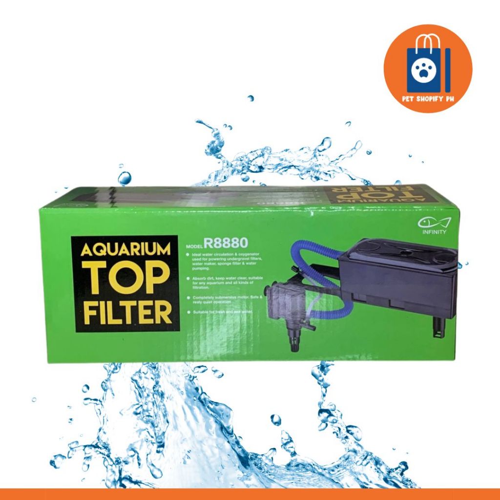 Infinity Aquarium Top Overhead Filter Absorb dirt and keep water clean ...