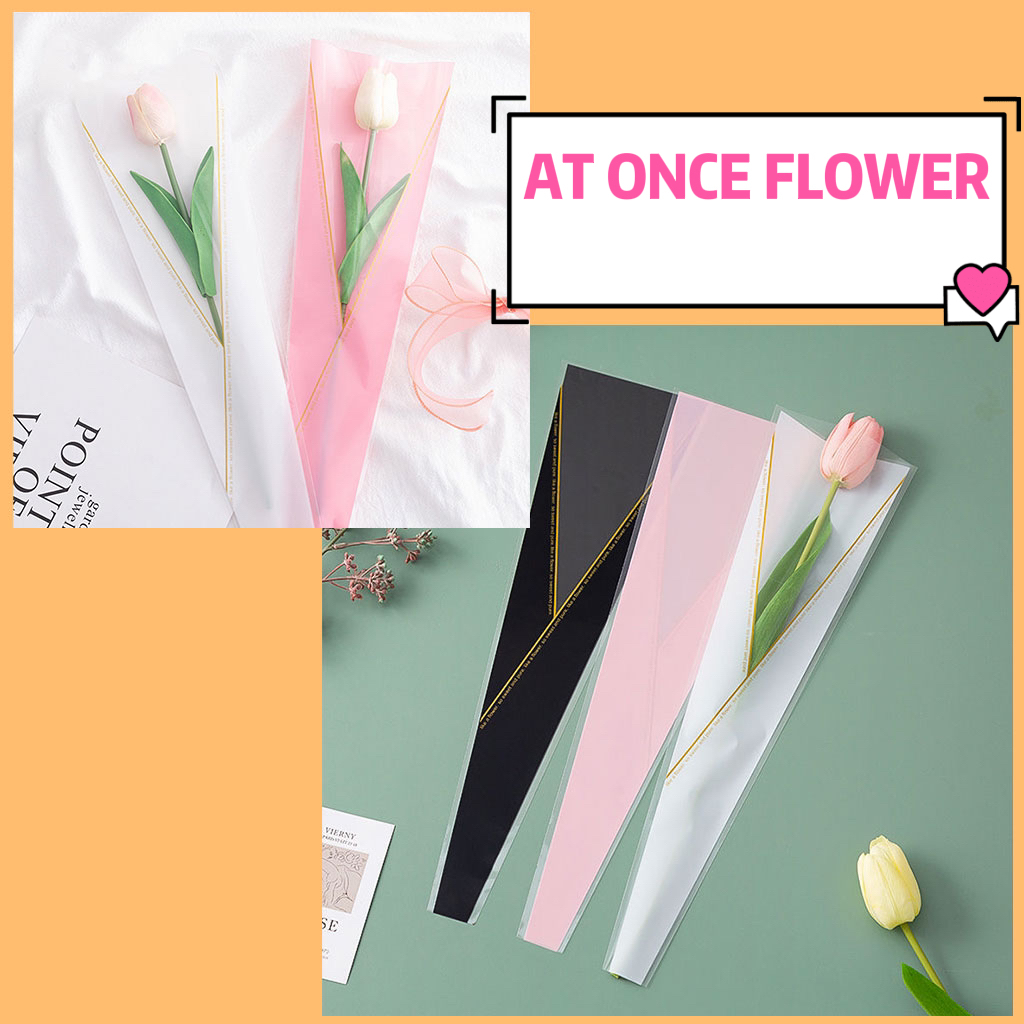 【50pcs】Flower Packaging Bag Single Rose Flower Bag Waterproof Material ...
