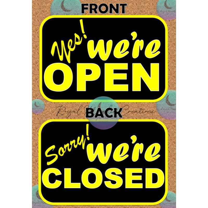 Signage-Open&Closed(A4size-Laminated) | Shopee Philippines