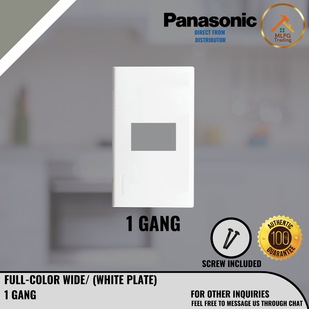 Panasonic Wide Series - 1 Gang, 2 Gang, 3 Gang, Blank Plate - WEG 6801W ...