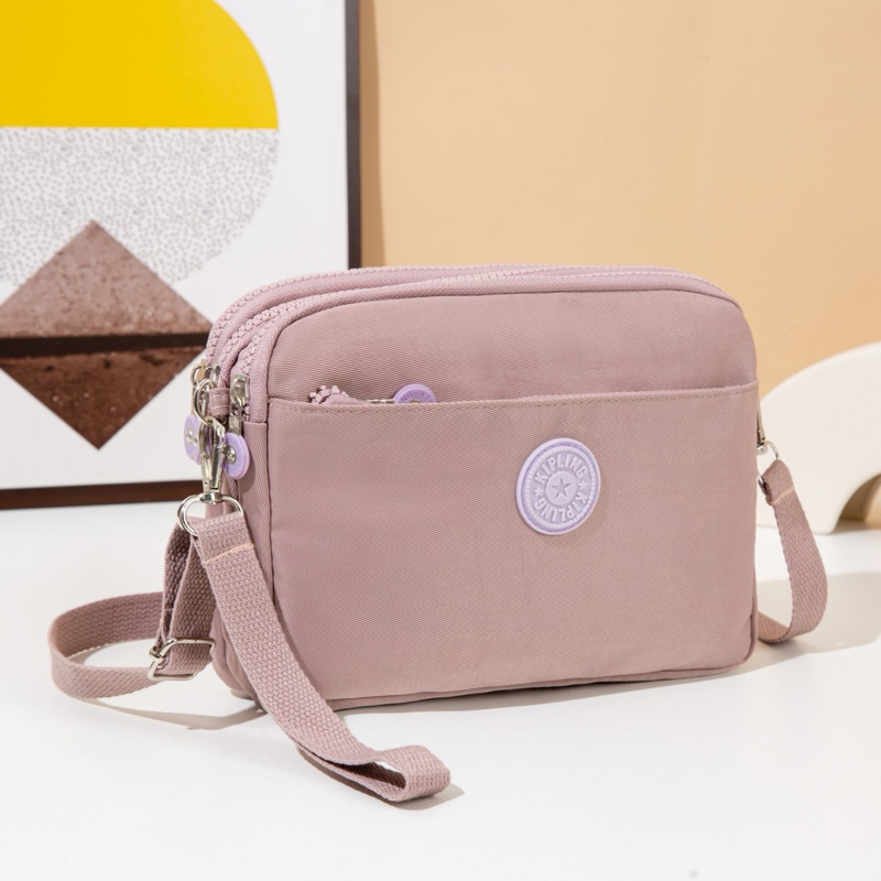 Korean Women Fashion Sling Bag Lady Sling Bag 3zipper | Shopee Philippines