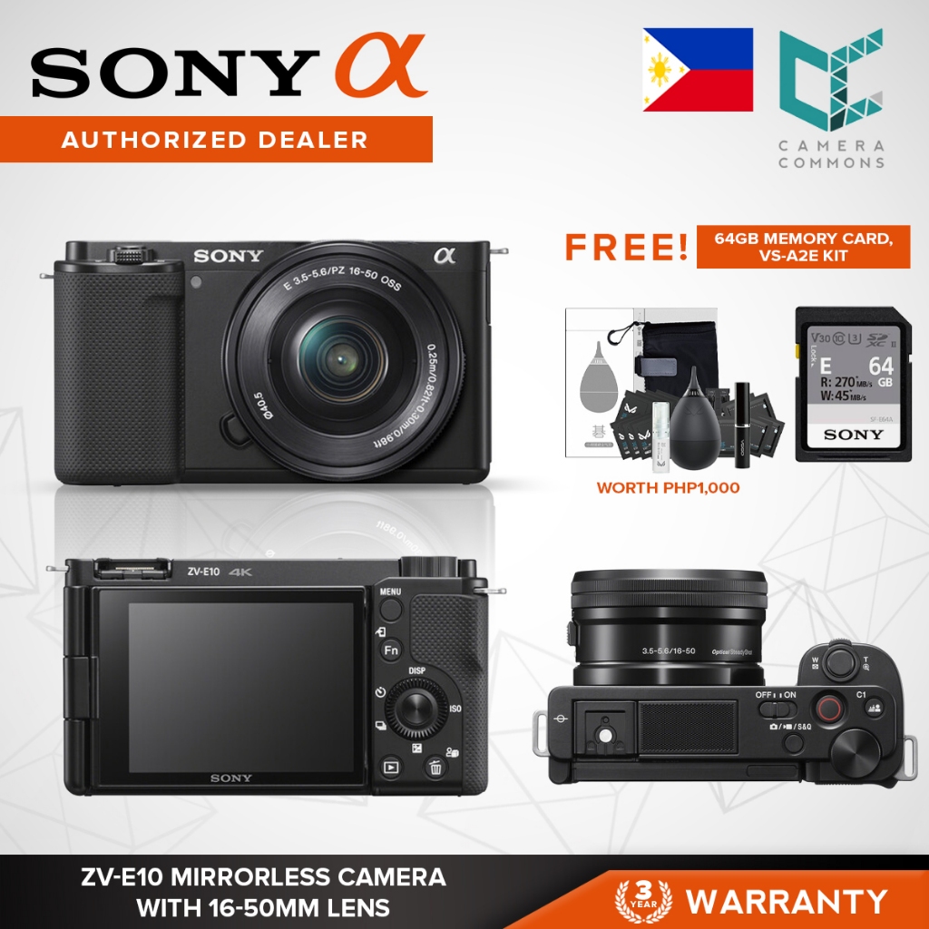 Sony ZV-E10 Mirrorless Camera Body with 16-50mm Lens ZVE10 | Shopee ...