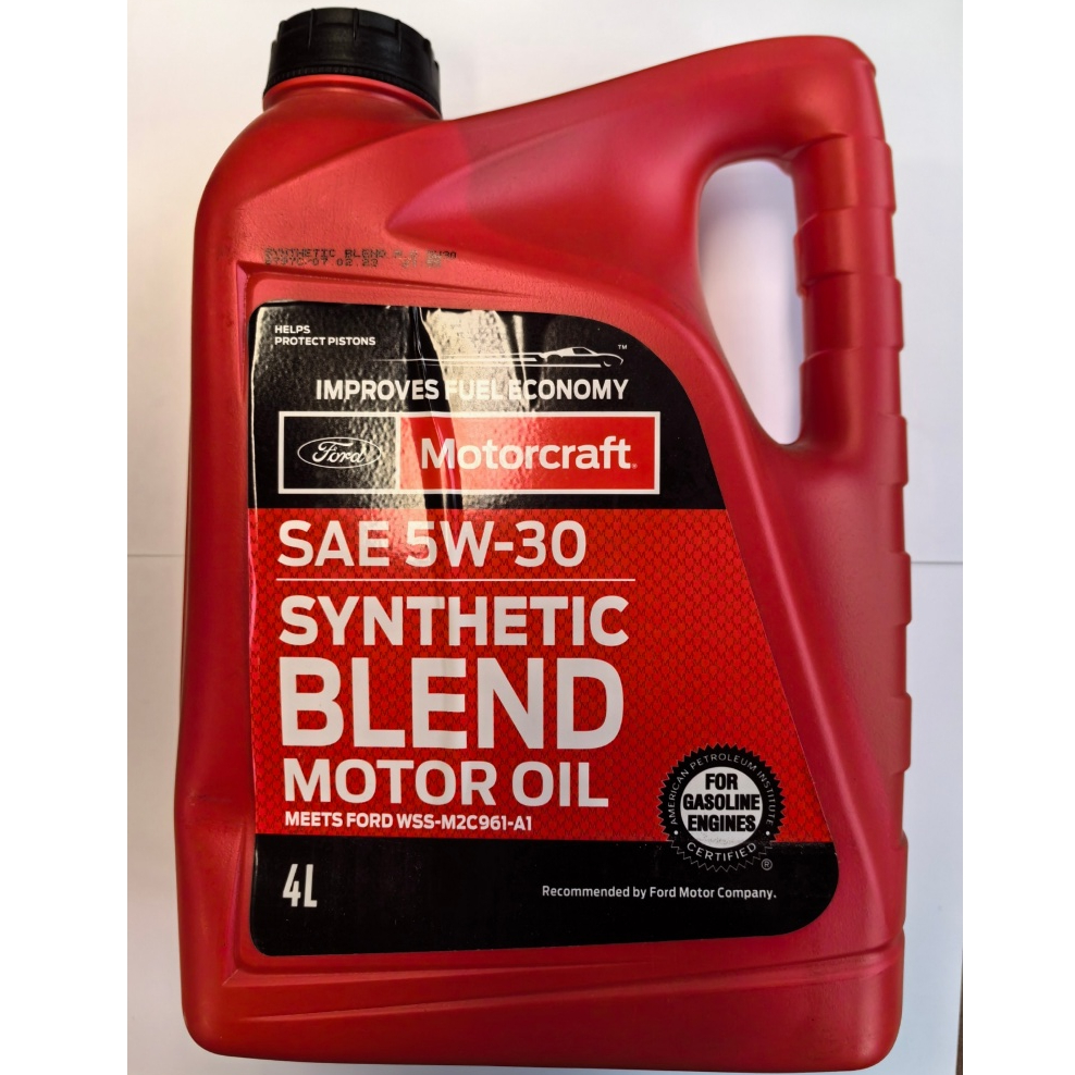 Ford Motorcraft SAE 5W-30 SYNTHETIC BLEND Motor Oil Meets Ford WSS ...