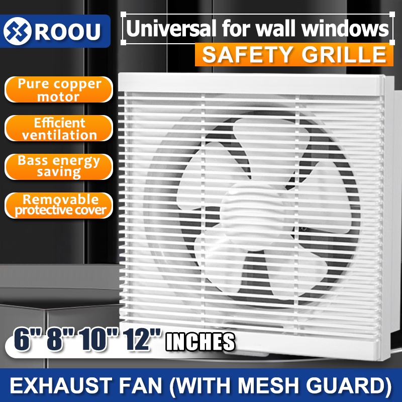 Wall mounted exhaust fan 6 inch 8 inch 10 inch 12 inch kitchen window ...