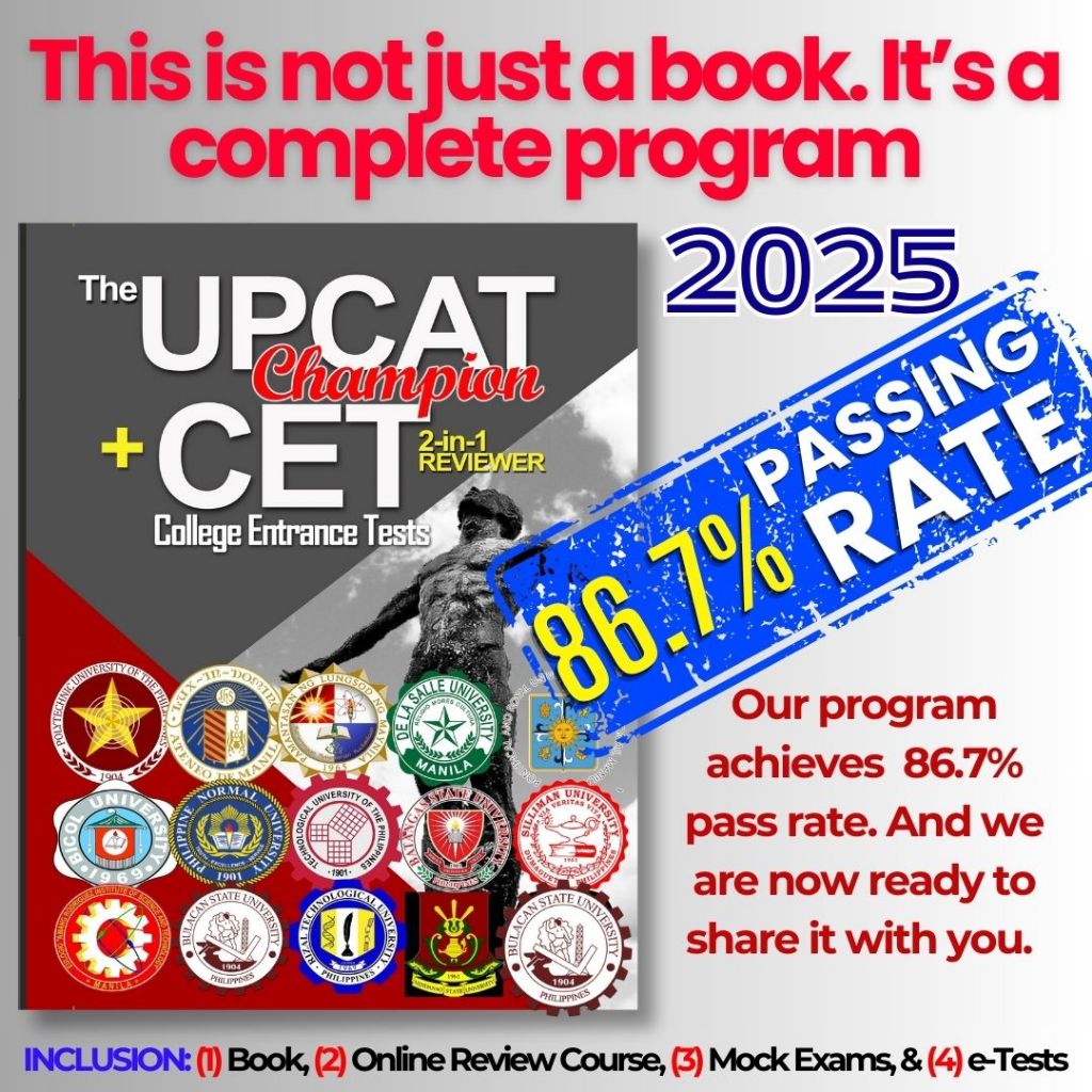 UPCAT, PUPCET, USTET, DCAT, ACET, PLMAT & CET Reviewer - Complete 2-in ...