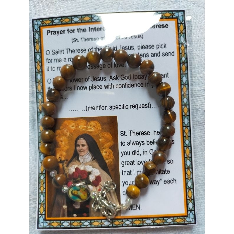 Blessed Chaplet Therese of the Child Jesus bracelet in Natural