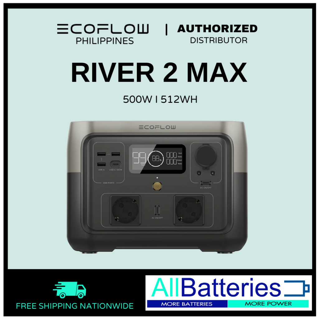 Ecoflow River 2 Max Portable Power Station 220v 512wh Capacity With Lifepo4 Battery Shopee 5261