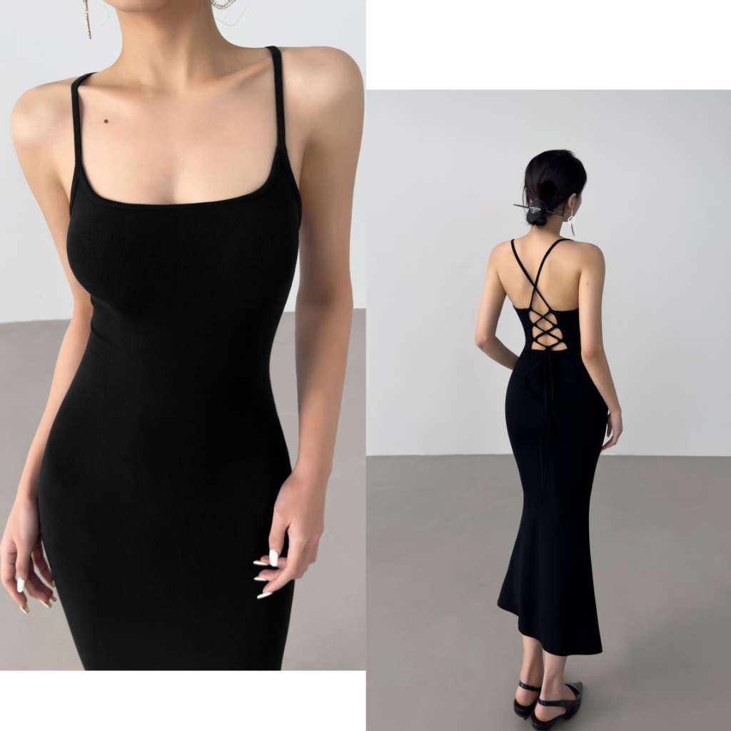 Black fitted cocktail dress on sale