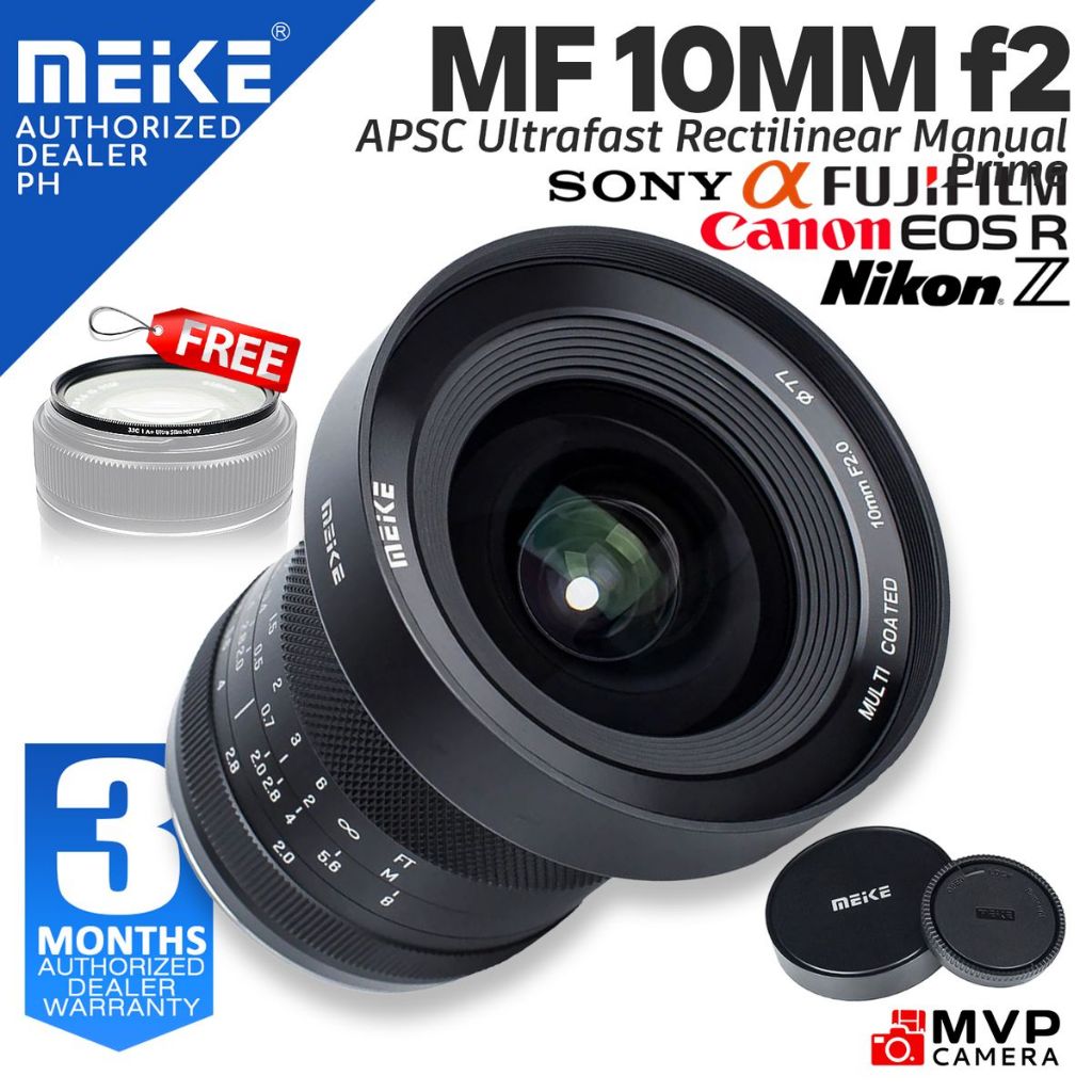 Meike 10mm F2.0 Obiettivo Grandangolare Manuale Per Sony E-mount (APS-C) – Zero Distorsione