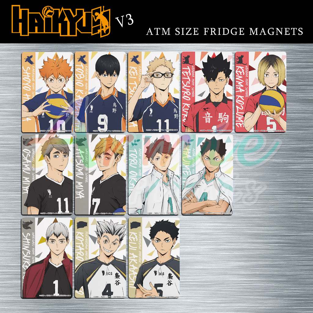 Anime | Haikyuu v3 ATM Size Ref Magnets | Decor | Collectibles | Shopee ...