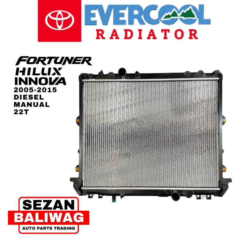 EVERCOOL RADIATOR ASSEMBLY TOYOTA FORTUNER INNOVA HILUX 2005-2015 ...