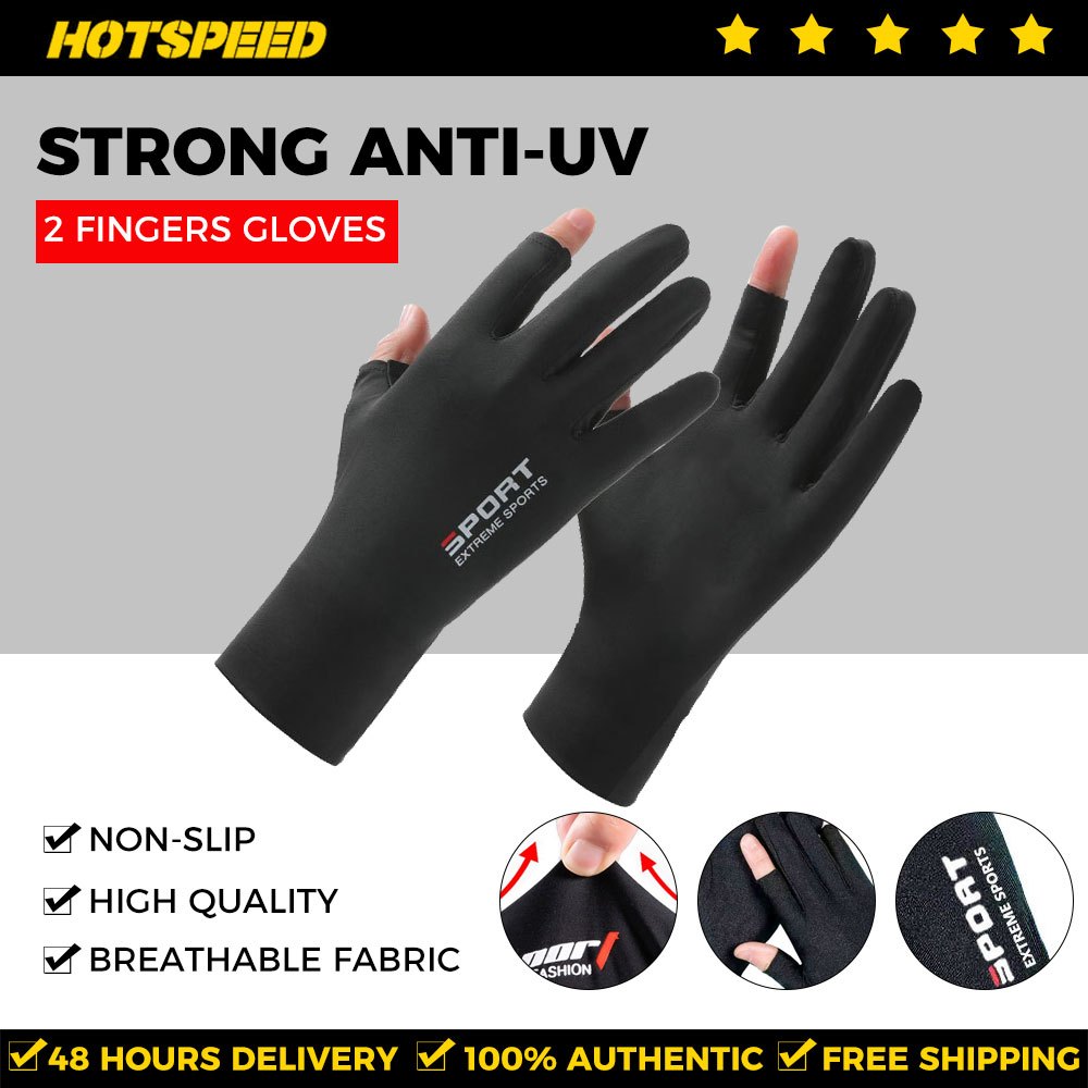 HOTSPEED 1Pair Racing Gloves for Motorcycle for Men Two Finger Ice Silk ...