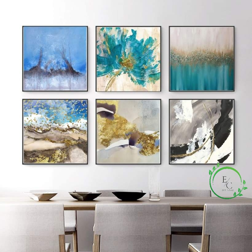 40x40cm With Frame Handmade Oil Painting Canvas Abstract Oil Painting ...