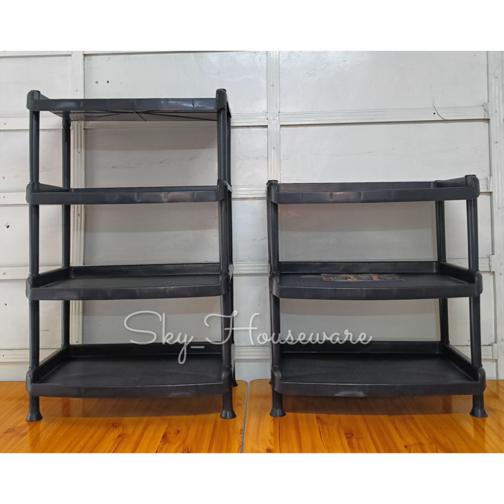 3 OR 4 Layers Plastic Storage Shelves / Rack Organizer #1363 | Shopee ...