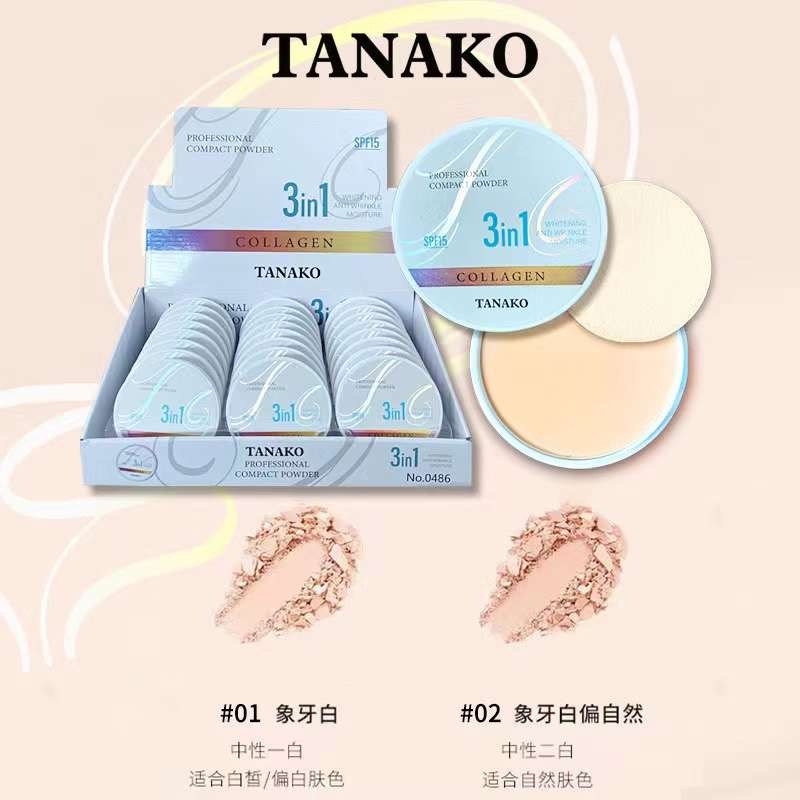 COLLAGEN 3in1 TANAKO FACE POWDER 12H LONG-TERN OIL CONTROL SPF15 ...
