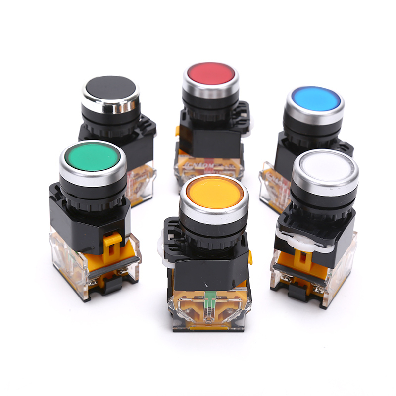 Push Button Switch Flat Button Power Switch Self-Locking and Non ...