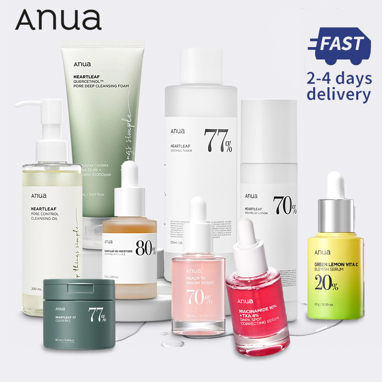 Anua set Heartleaf 77 Soothing Toner/Relief Lotion/Anua Cleanser/Peach Serum/Cleansing Oil