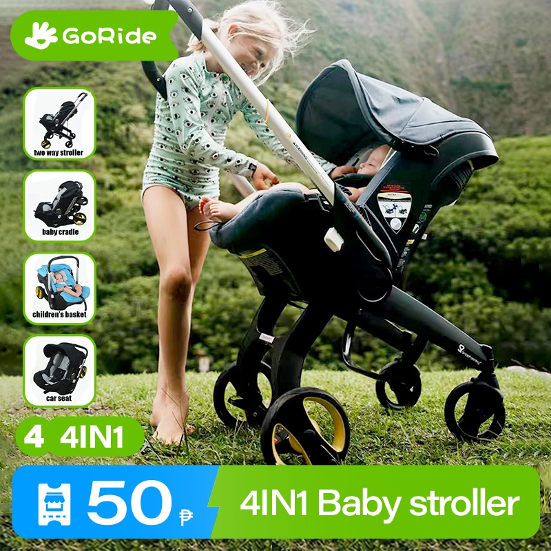 4 IN 1 Baby Stroller Car seat for baby Two way Portable Foldable Stroller for Baby can sit and lie Shopee Philippines