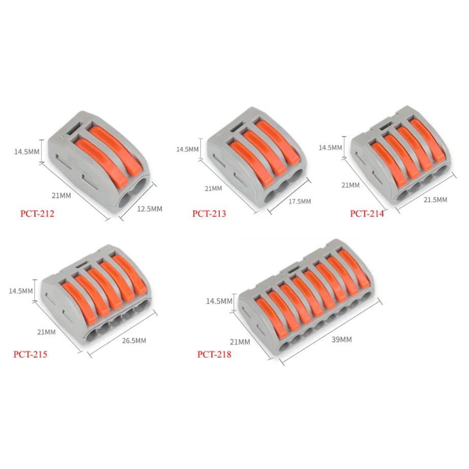 PCT Quick Wire Connector Push-In Terminal Blocks (Models 212/213/214 ...