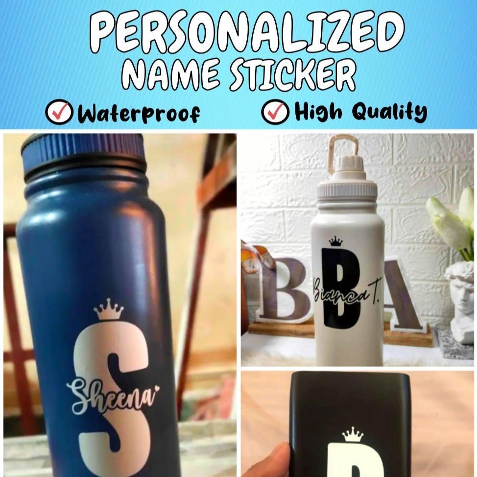 Personalized Name Sticker Vinyl for Motorcycle, Aquaflask Tumblers ...