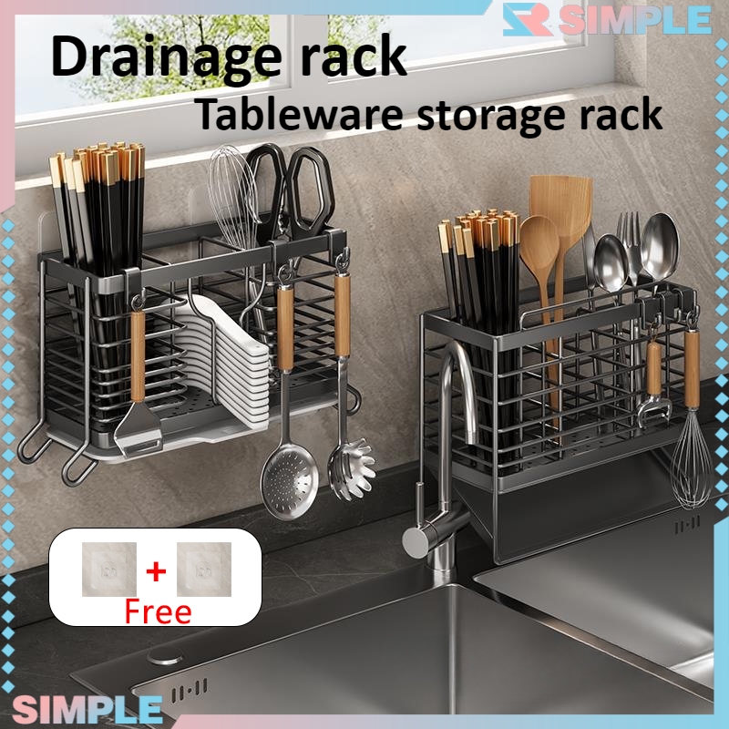 Spoon And Fork 304 Stainless Steel Organizer Kitchen Utensils Rack ...
