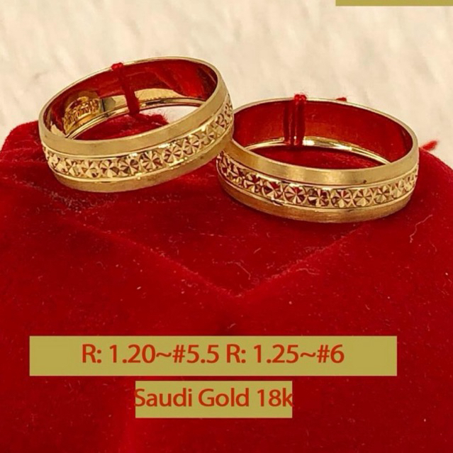 18K Saudi Gold Wedding Ring | Shopee Philippines