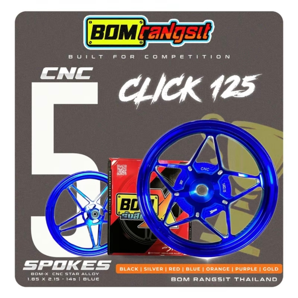 BOM RANGSIT MAGS CNC CLICK 125/160 MIO 110/SPORTY/SOULTY STAR MAGS 5 ...