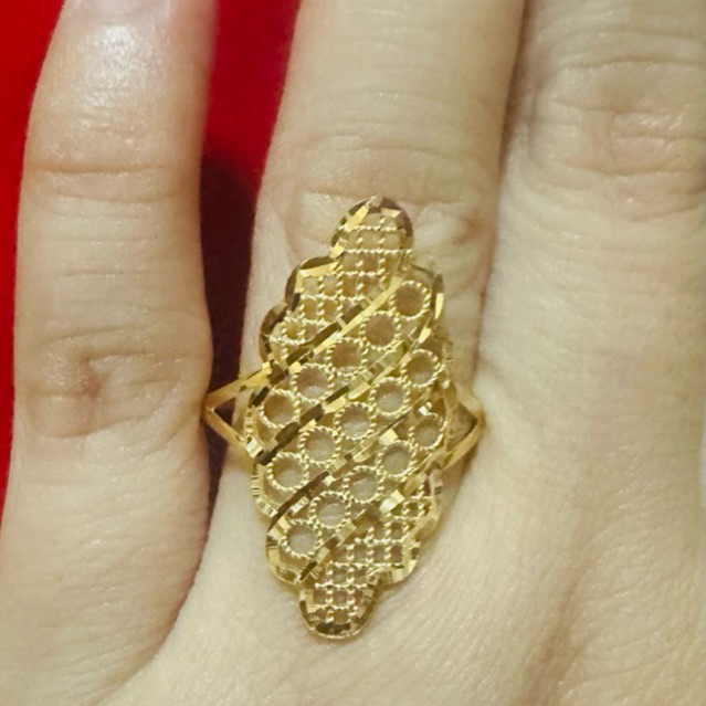 18K Saudi Gold Ladies Ring | Shopee Philippines